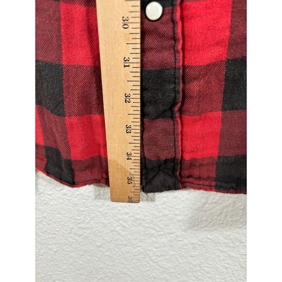 Vintage RL Polo Country Shirt Shaket Mens 4XB Flannel Plaid Pearl Snaps Red - Picture 3 of 11